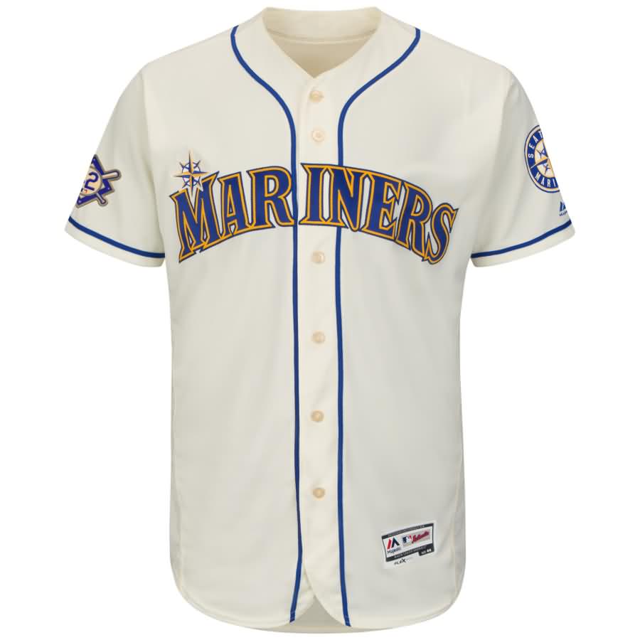 Seattle Mariners Majestic 2018 Jackie Robinson Day Authentic Flex Base Jersey - Cream