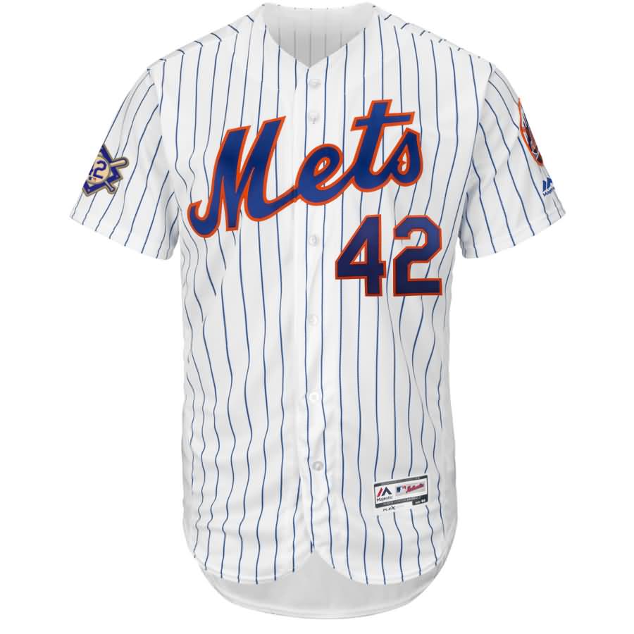 New York Mets Majestic 2018 Jackie Robinson Day Authentic Flex Base Jersey - White/Royal