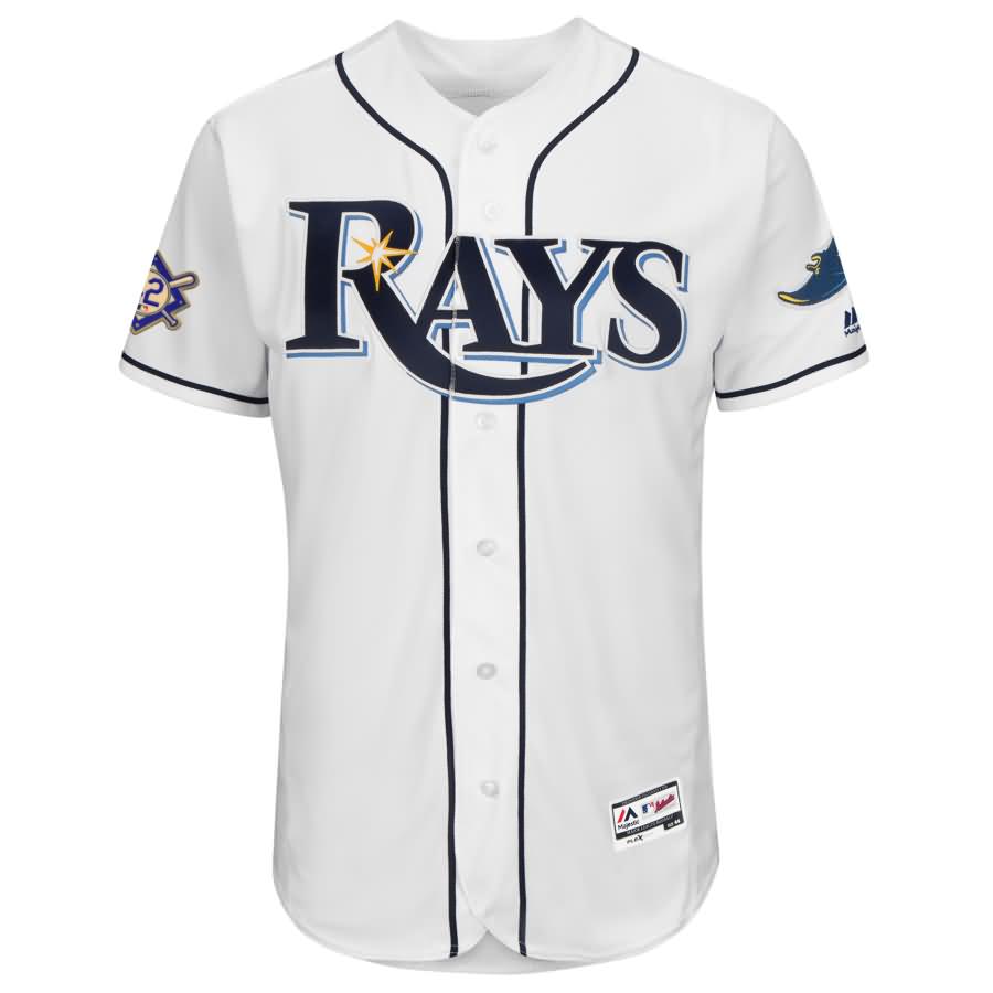 Tampa Bay Rays Majestic 2018 Jackie Robinson Day Authentic Flex Base Jersey - White