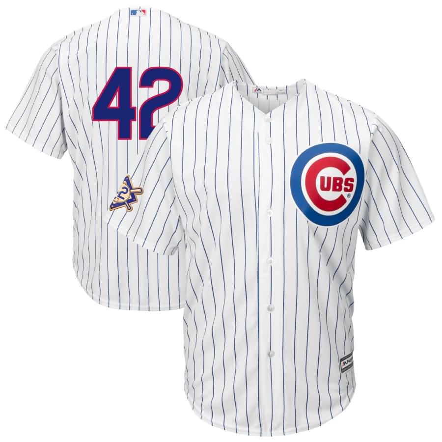 Chicago Cubs Majestic 2018 Jackie Robinson Day Official Cool Base Jersey - White/Royal