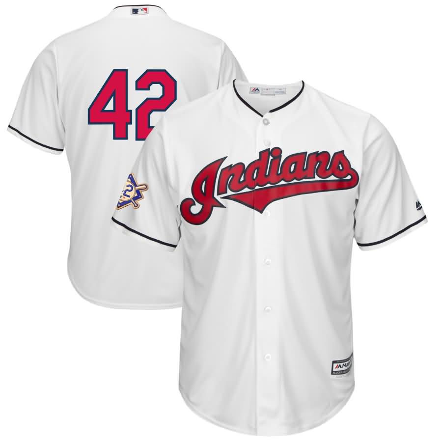 Cleveland Indians Majestic 2018 Jackie Robinson Day Official Cool Base Jersey - White