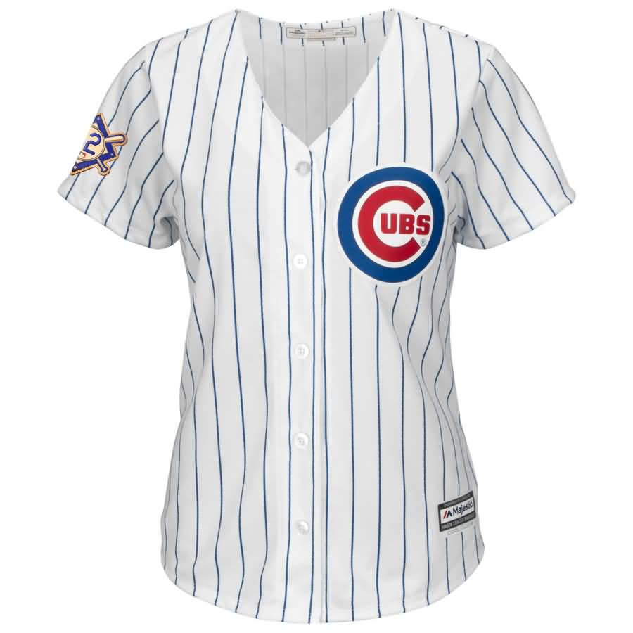 Chicago Cubs Majestic Women's 2018 Jackie Robinson Day Official Cool Base Jersey - White/Royal