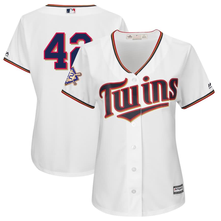 Minnesota Twins Majestic Women's 2018 Jackie Robinson Day Official Cool Base Jersey - White