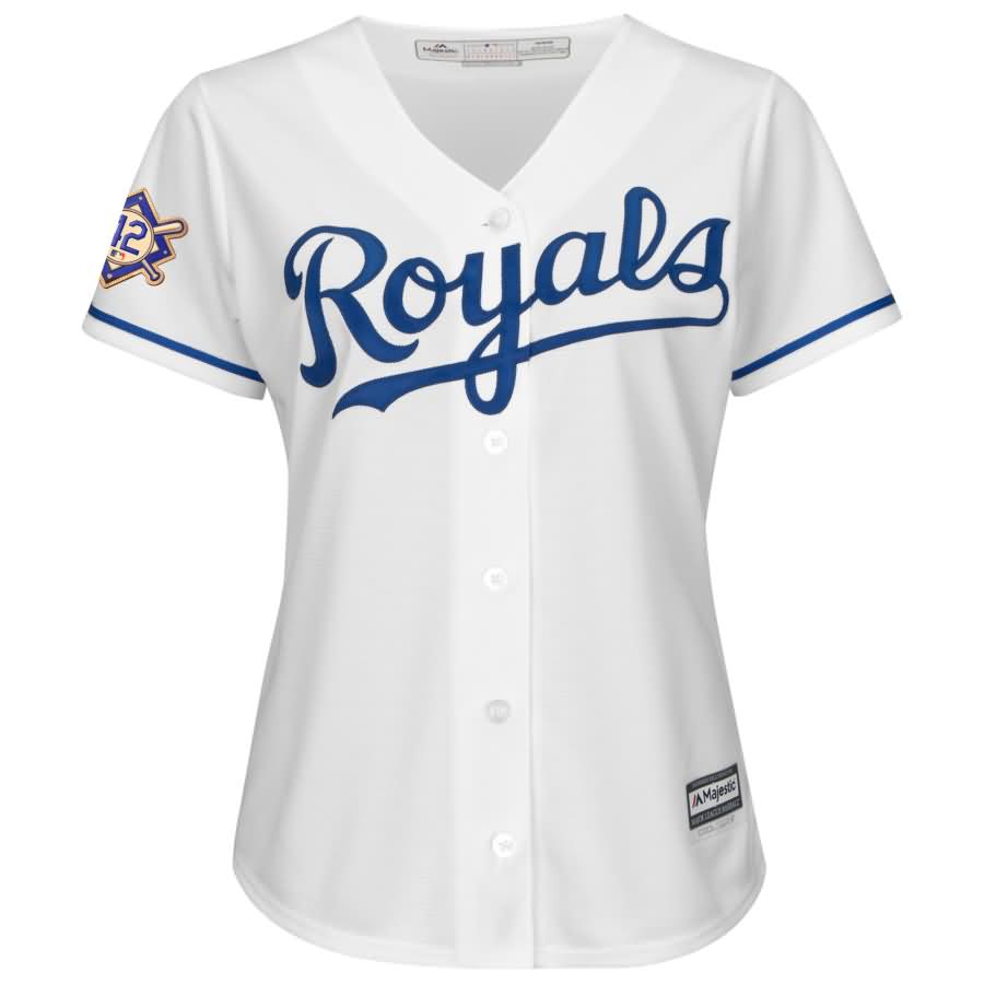 Kansas City Royals Majestic Women's 2018 Jackie Robinson Day Official Cool Base Jersey - White