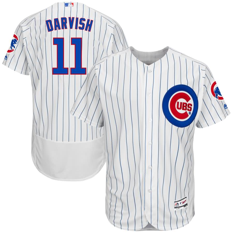 Yu Darvish Chicago Cubs Majestic Authentic Collection Flex Base Player Jersey - White/Royal