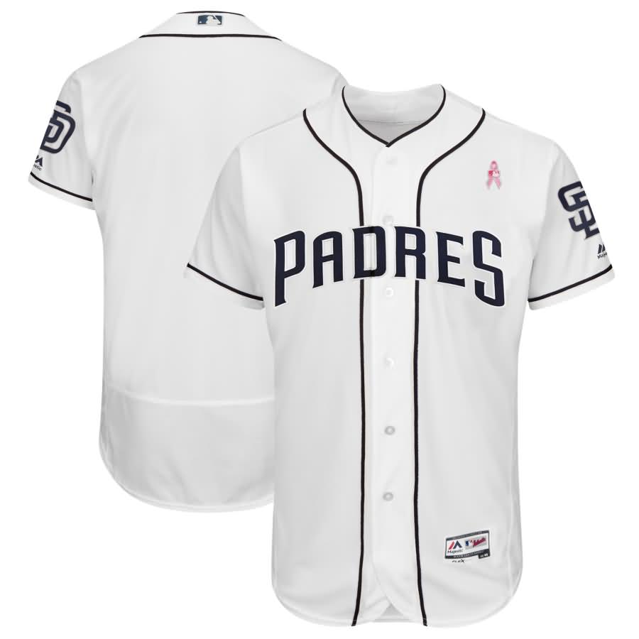 San Diego Padres Majestic 2018 Mother's Day Home Flex Base Team Jersey - White