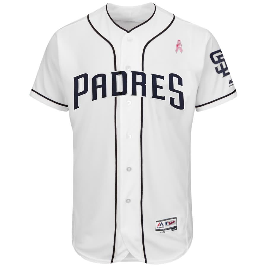 San Diego Padres Majestic 2018 Mother's Day Home Flex Base Team Jersey - White