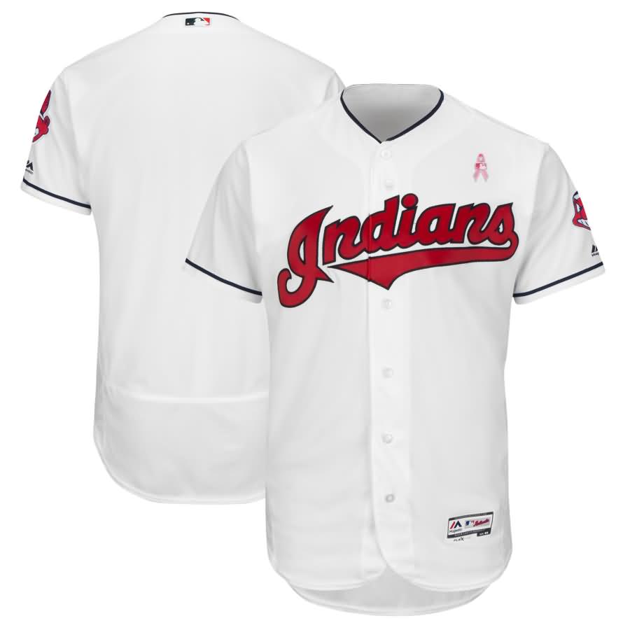 Cleveland Indians Majestic 2018 Mother's Day Home Flex Base Team Jersey - White