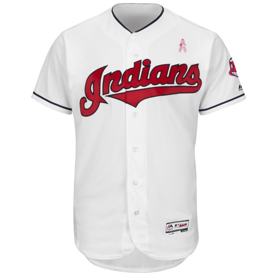 Cleveland Indians Majestic 2018 Mother's Day Home Flex Base Team Jersey - White