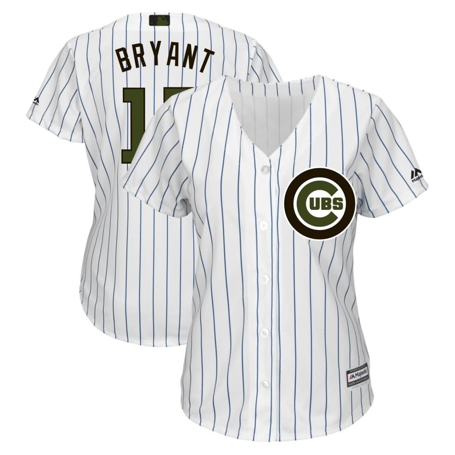 Kris Bryant Chicago Cubs Majestic Women's 2018 Memorial Day Cool Base Player Jersey - White