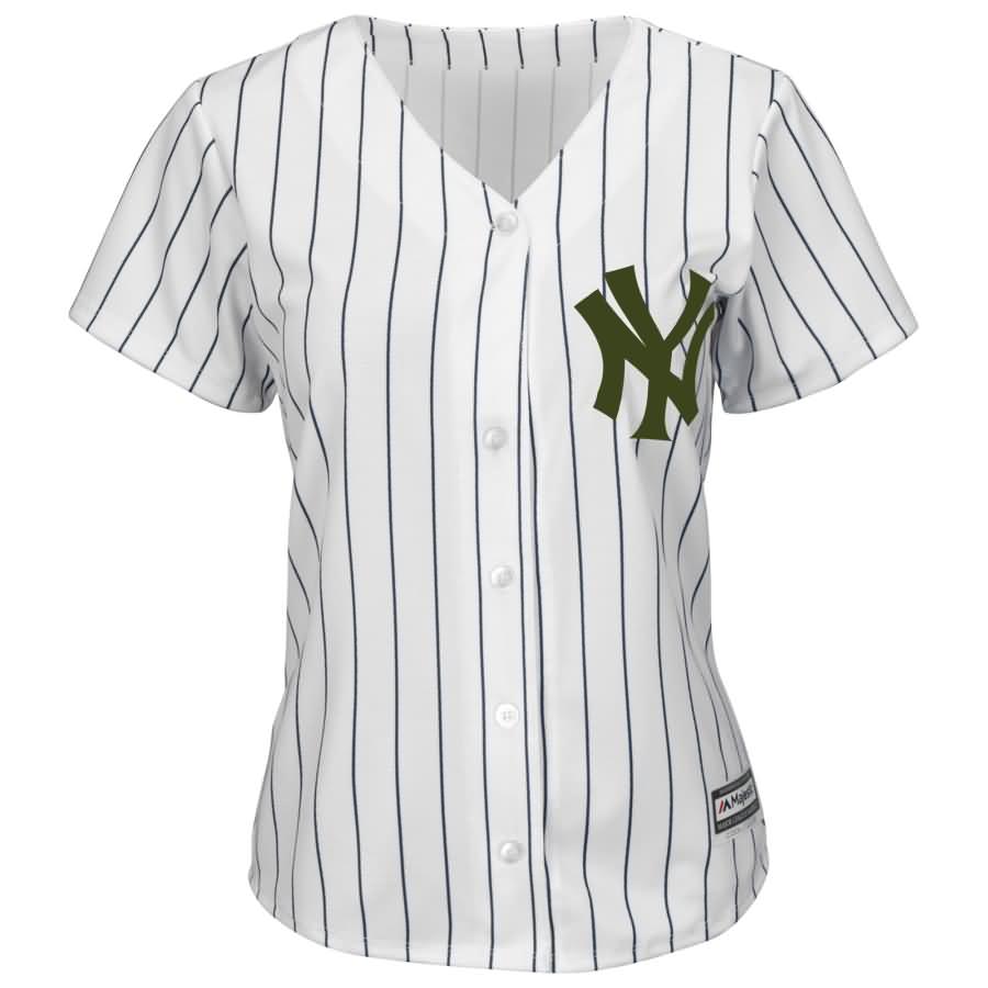 Giancarlo Stanton New York Yankees Majestic Women's 2018 Memorial Day Cool Base Player Jersey - White