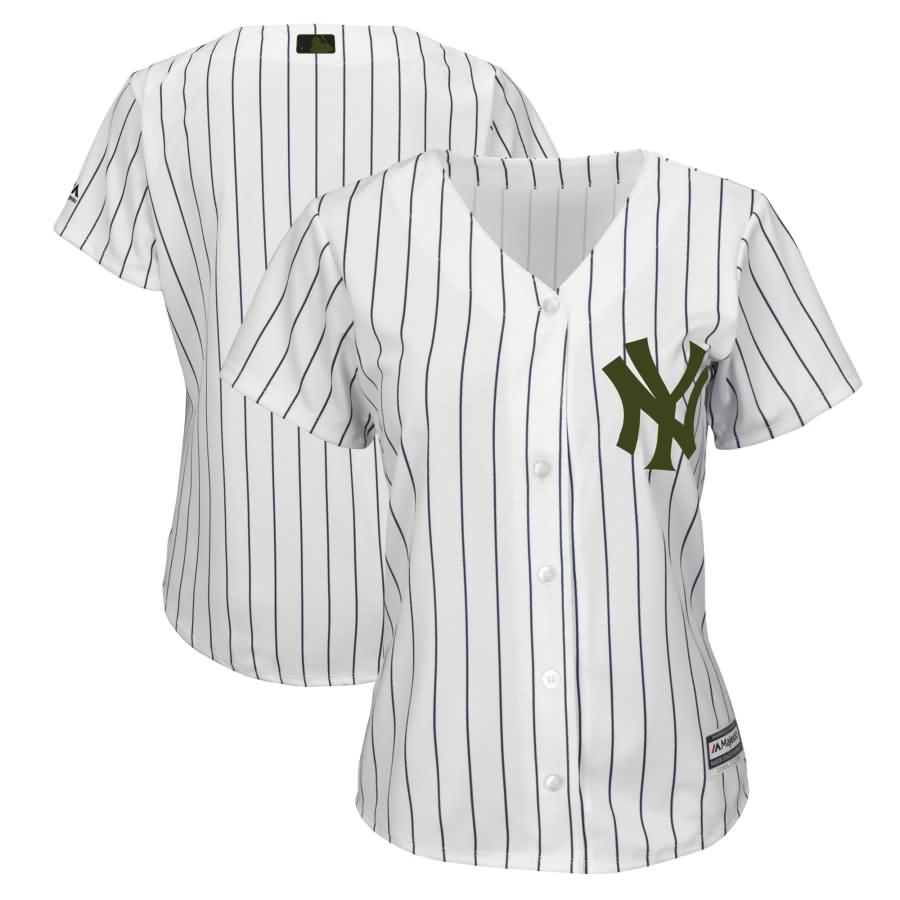 New York Yankees Majestic Women's 2018 Memorial Day Cool Base Team Jersey - White