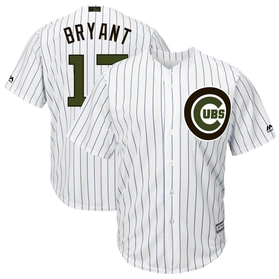 Kris Bryant Chicago Cubs Majestic 2018 Memorial Day Cool Base Player Jersey - White