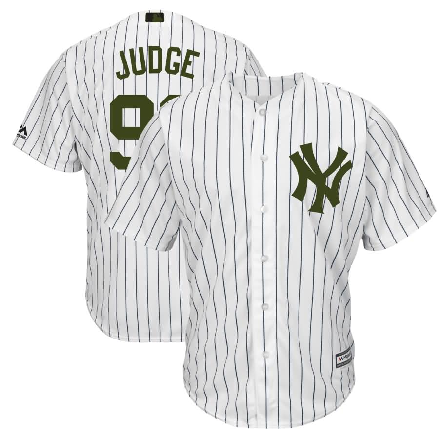 Aaron Judge New York Yankees Majestic 2018 Memorial Day Cool Base Player Jersey - White