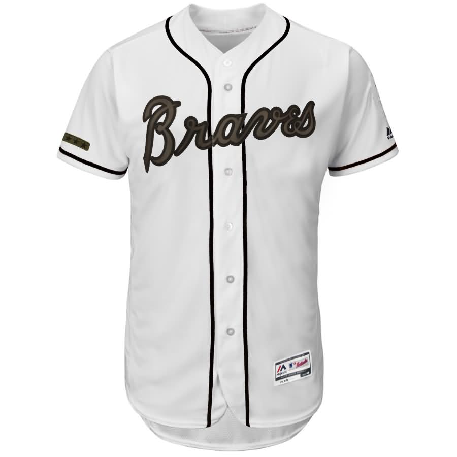 Atlanta Braves Majestic 2018 Memorial Day Authentic Collection Flex Base Team Jersey - White