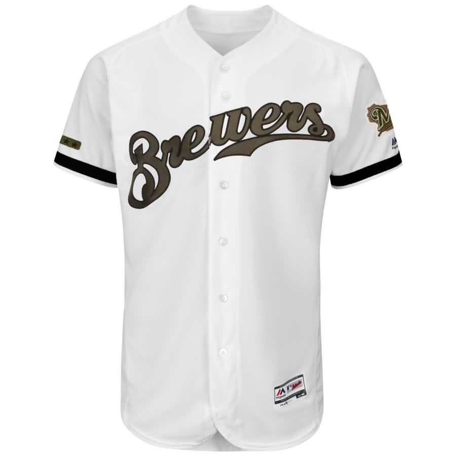 Milwaukee Brewers Majestic 2018 Memorial Day Authentic Collection Flex Base Team Jersey - White