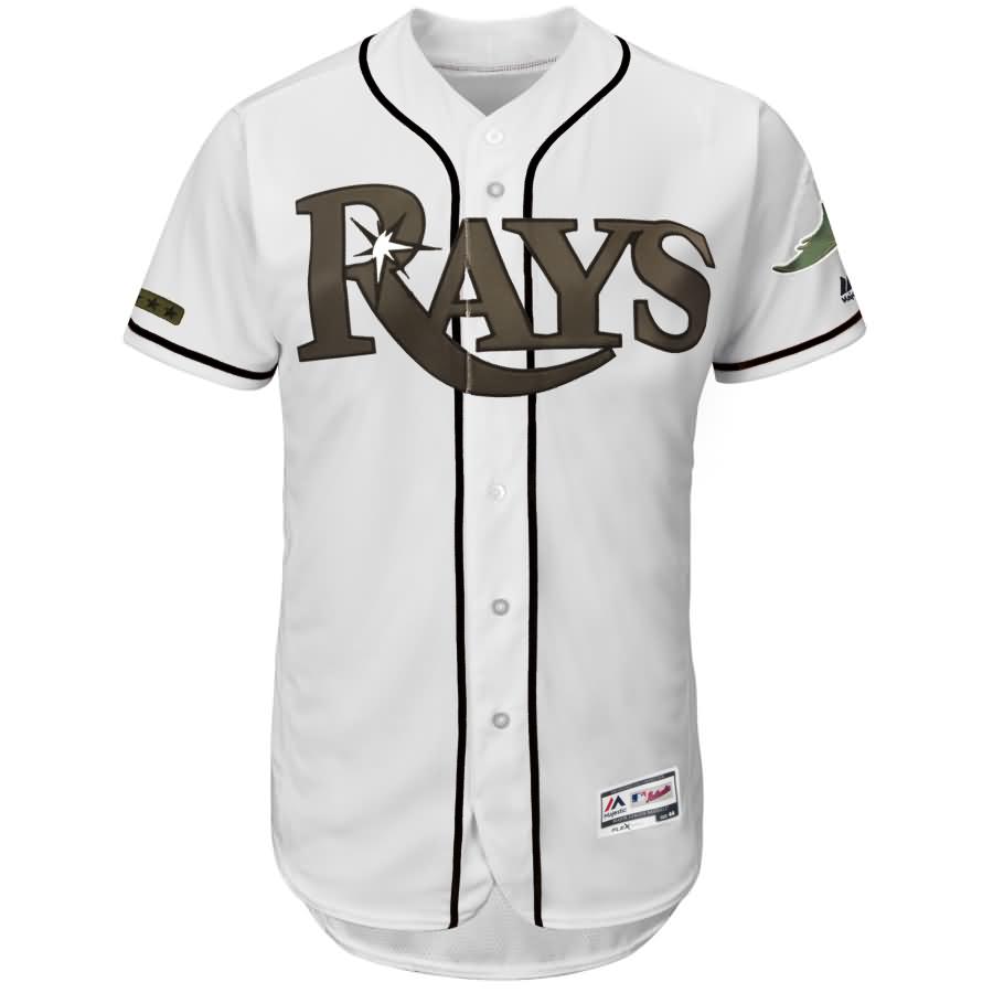 Tampa Bay Rays Majestic 2018 Memorial Day Authentic Collection Flex Base Team Jersey - White