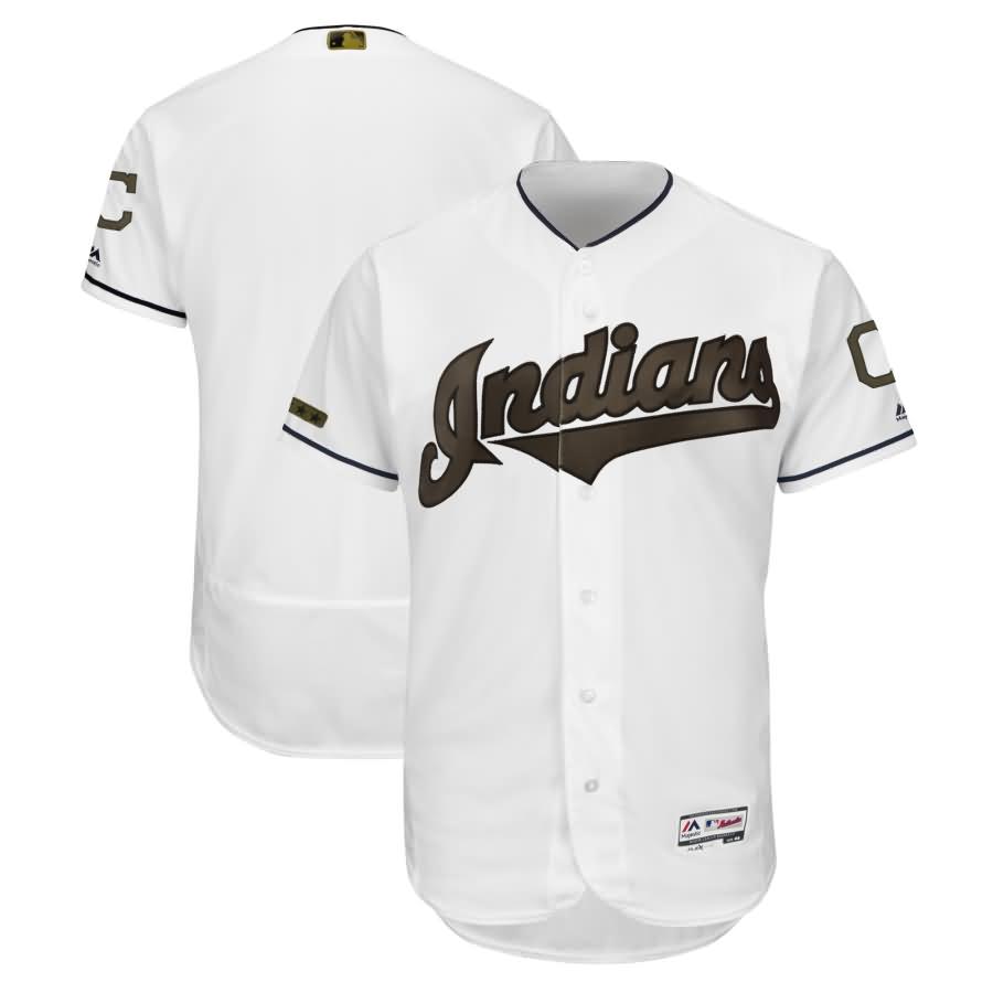 Cleveland Indians Majestic 2018 Memorial Day Authentic Collection Flex Base Team Jersey - White