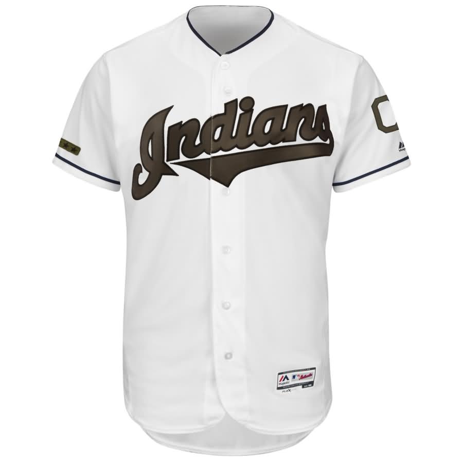 Cleveland Indians Majestic 2018 Memorial Day Authentic Collection Flex Base Team Jersey - White