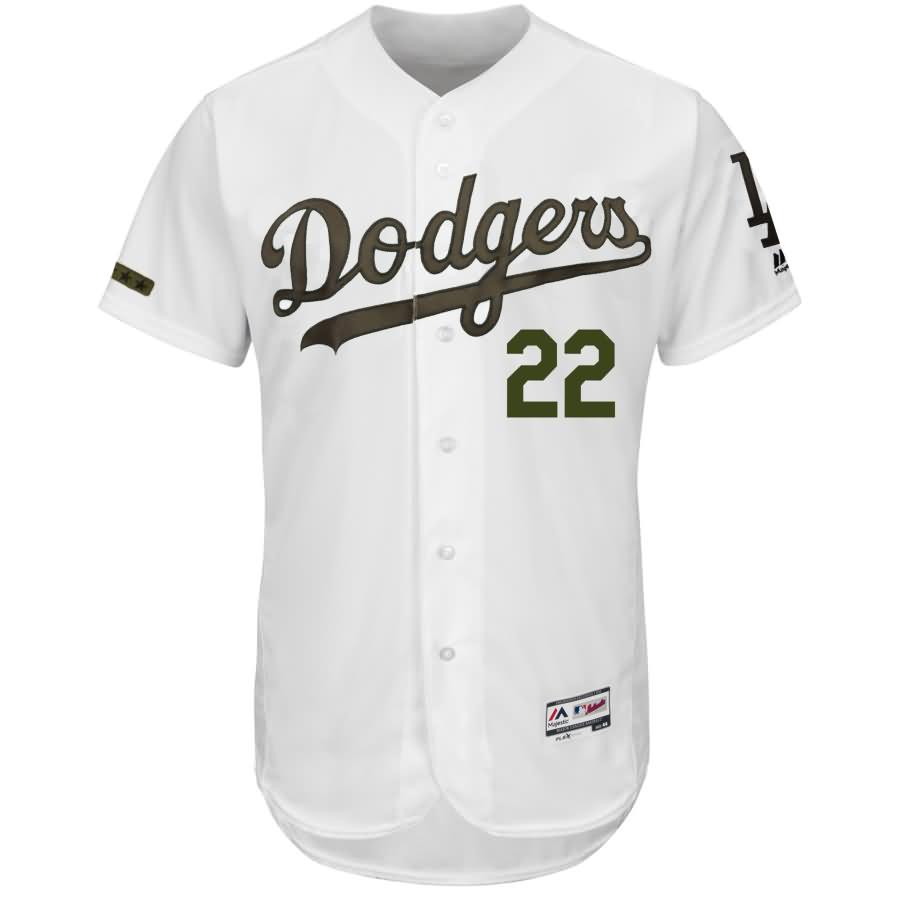 Clayton Kershaw Los Angeles Dodgers Majestic 2018 Memorial Day Authentic Collection Flex Base Player Jersey - White