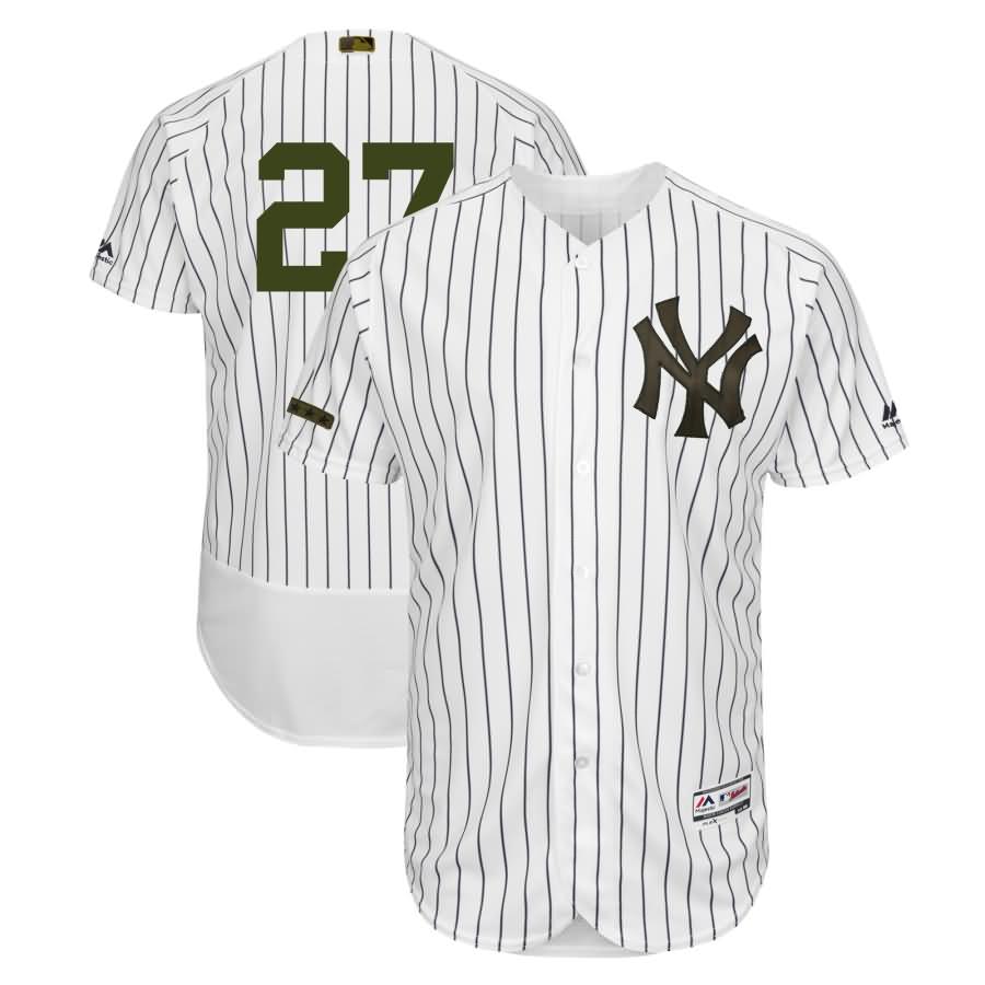 Giancarlo Stanton New York Yankees Majestic 2018 Memorial Day Authentic Collection Flex Base Player Jersey - White