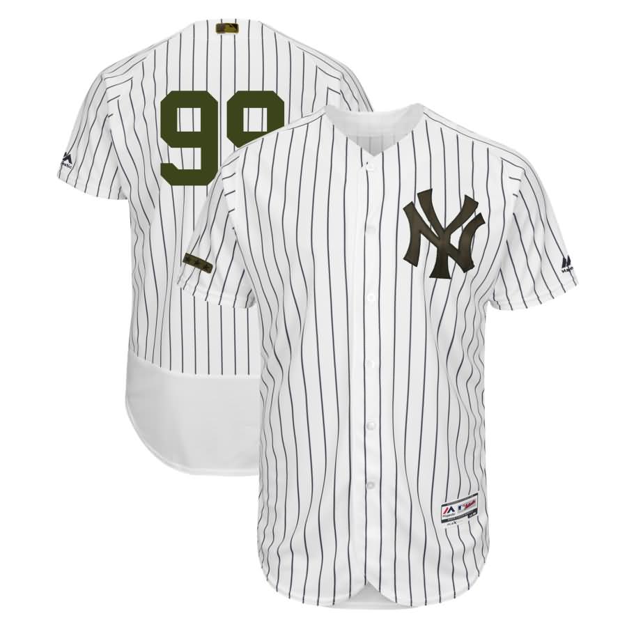 Aaron Judge New York Yankees Majestic 2018 Memorial Day Authentic Collection Flex Base Player Jersey - White