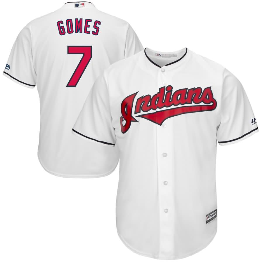 Yan Gomes Cleveland Indians Majestic Home Cool Base Player Jersey - White