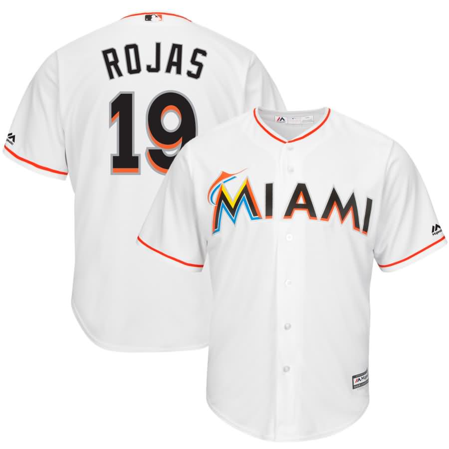 Miguel Rojas Miami Marlins Majestic Home Cool Base Player Jersey - White