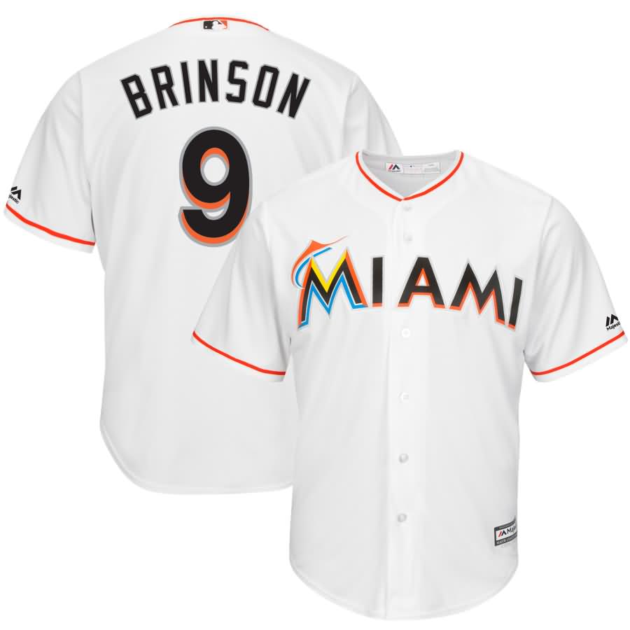 Lewis Brinson Miami Marlins Majestic Home Cool Base Player Jersey - White