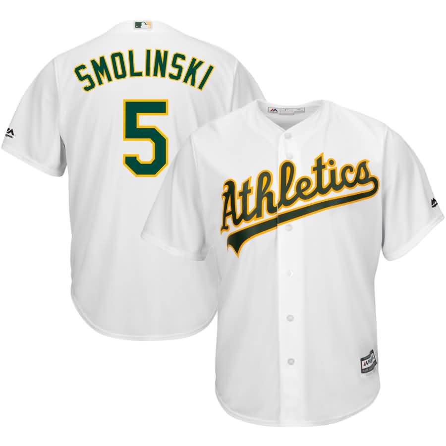 Jake Smolinski Oakland Athletics Majestic Home Cool Base Player Jersey - White