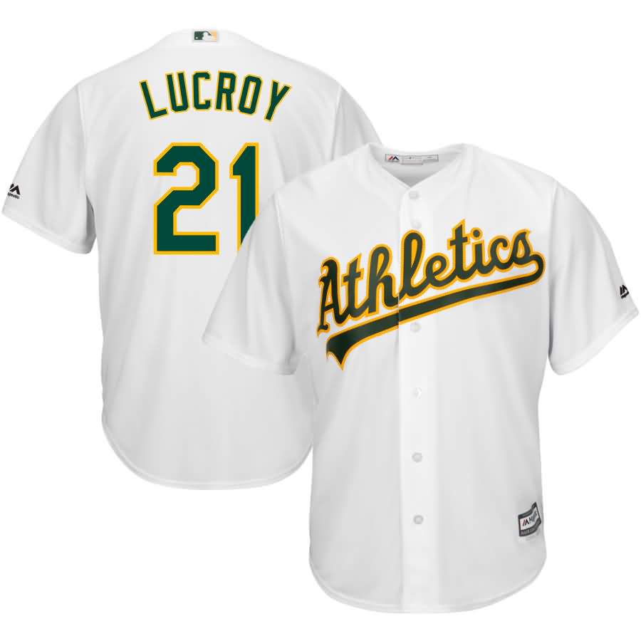 Jonathan Lucroy Oakland Athletics Majestic Home Cool Base Player Jersey - White