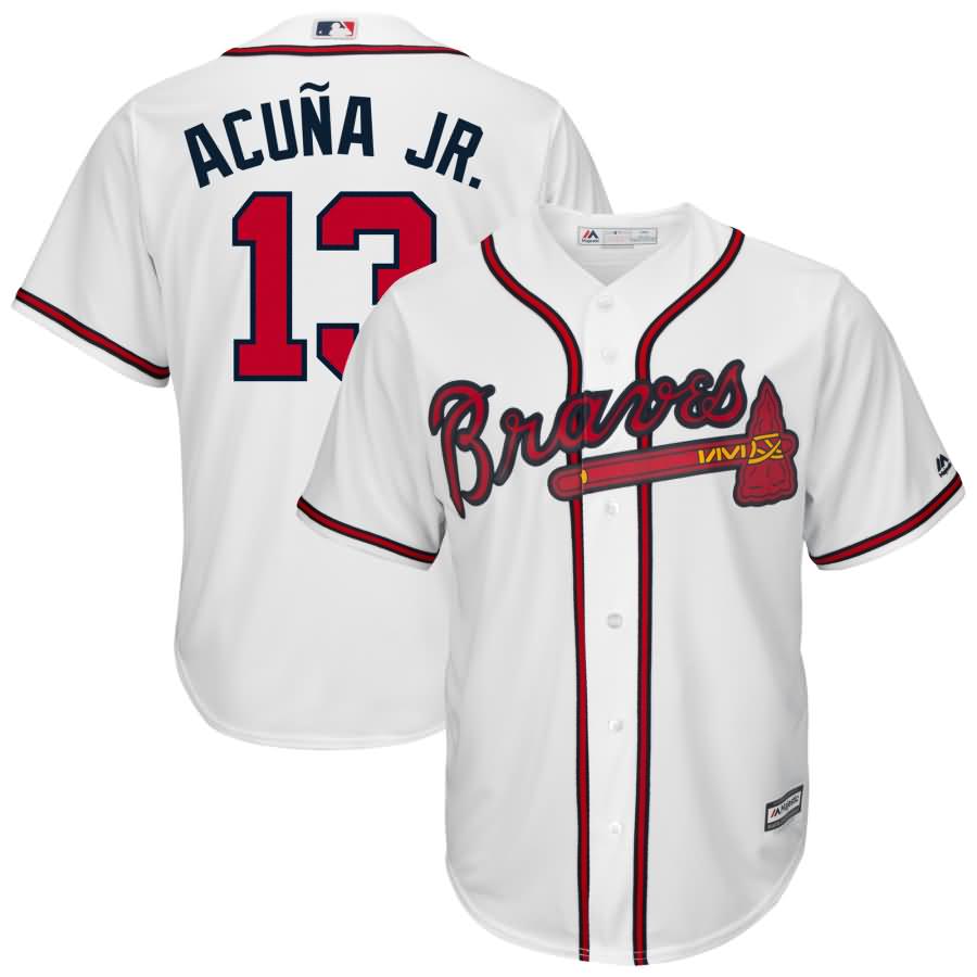 Ronald Acu?a Jr. Atlanta Braves Majestic Official Cool Base Player Jersey - White