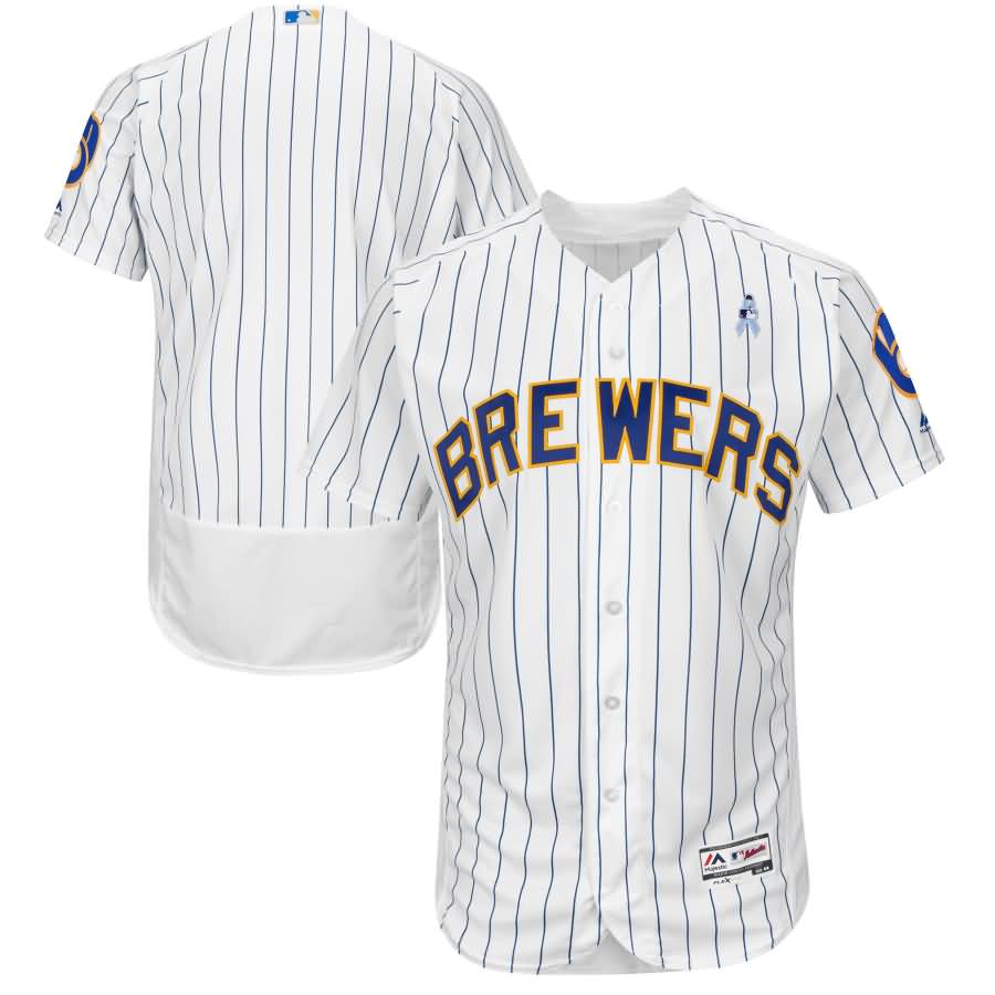 Milwaukee Brewers Majestic 2018 Father's Day Flex Base Team Jersey - White