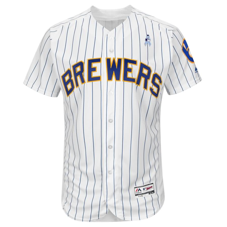 Milwaukee Brewers Majestic 2018 Father's Day Flex Base Team Jersey - White