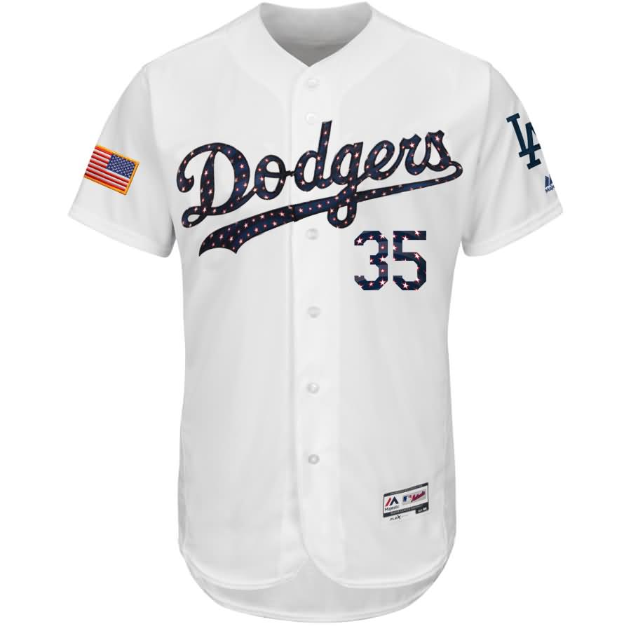 Cody Bellinger Los Angeles Dodgers Majestic 2018 Stars & Stripes Flex Base Player Jersey - White