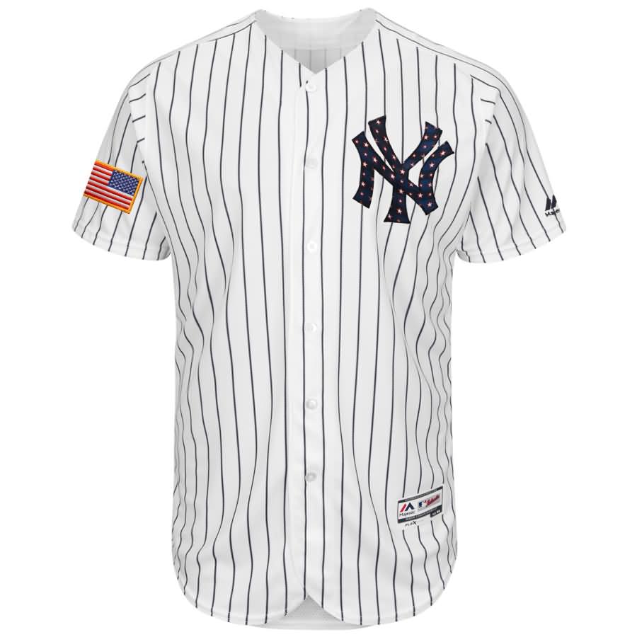 Giancarlo Stanton New York Yankees Majestic 2018 Stars & Stripes Flex Base Player Jersey - White