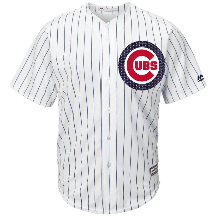 Anthony Rizzo Chicago Cubs Majestic 2018 Stars & Stripes Cool Base Player Jersey - White