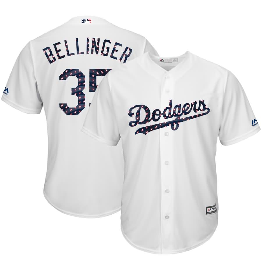 Cody Bellinger Los Angeles Dodgers Majestic 2018 Stars & Stripes Cool Base Player Jersey - White