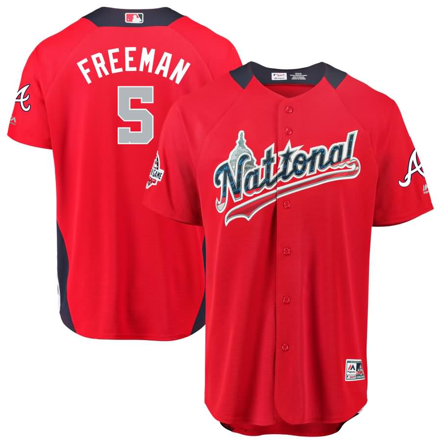 Freddie Freeman National League Majestic 2018 MLB All-Star Game Home Run Derby Player Jersey - Red