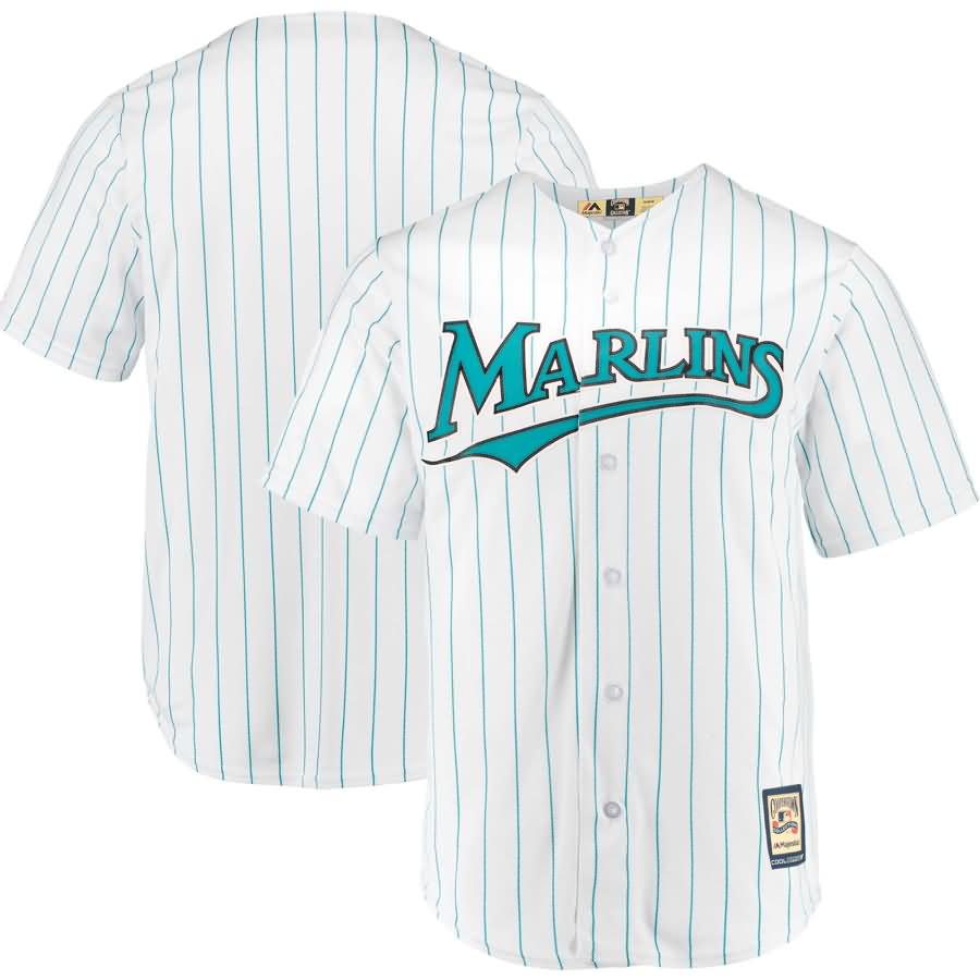 Miami Marlins Majestic Home Cooperstown Collection Team Cool Base Jersey - White/Aqua