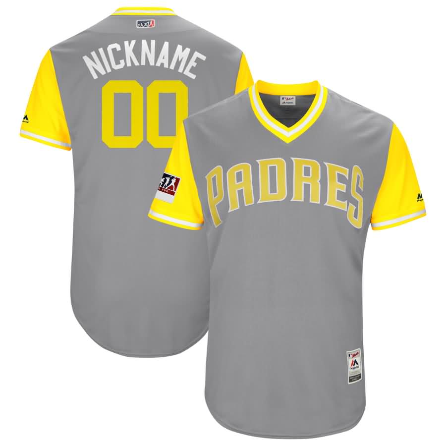 San Diego Padres Majestic 2018 Players' Weekend Authentic Flex Base Pick-A-Player Roster Jersey - Gray/Yellow