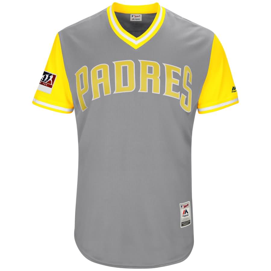 San Diego Padres Majestic 2018 Players' Weekend Authentic Flex Base Pick-A-Player Roster Jersey - Gray/Yellow