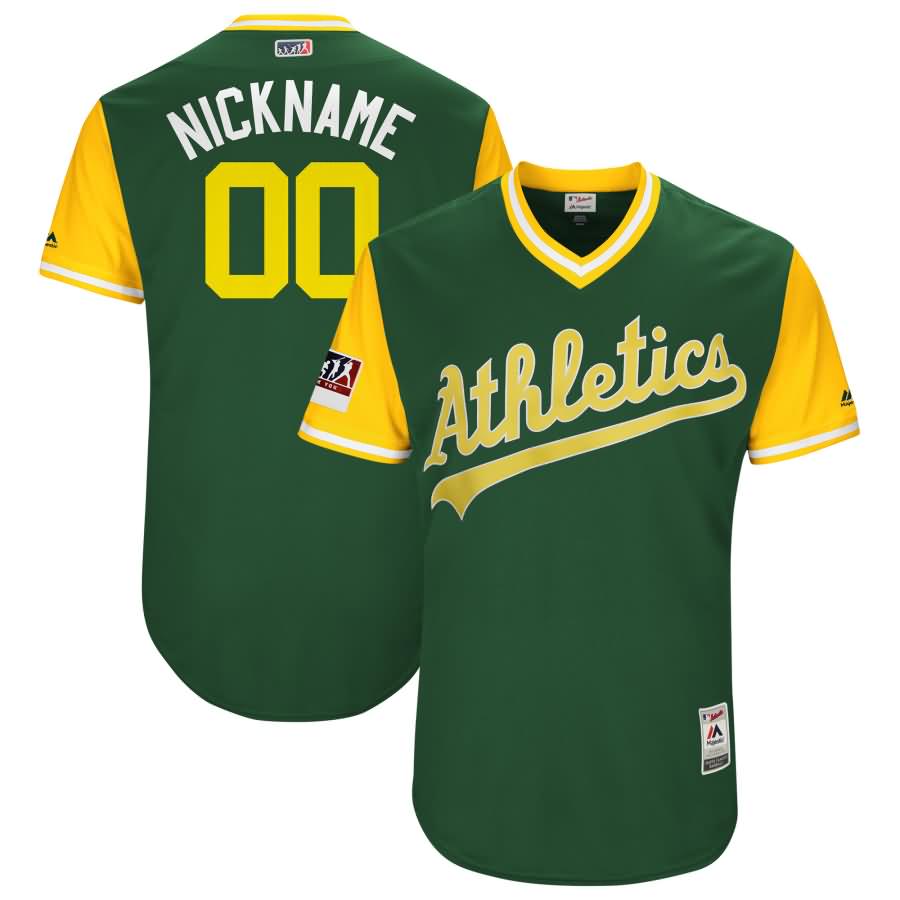 Oakland Athletics Majestic 2018 Players' Weekend Authentic Flex Base Pick-A-Player Roster Jersey - Green/Yellow