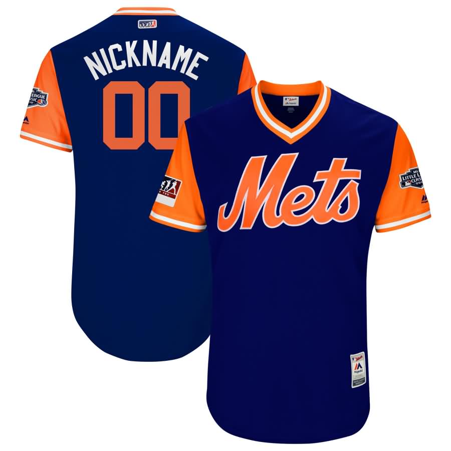 New York Mets Majestic 2018 MLB Little League Classic Authentic Flex Base Pick-A-Player Roster Jersey - Royal/Orange