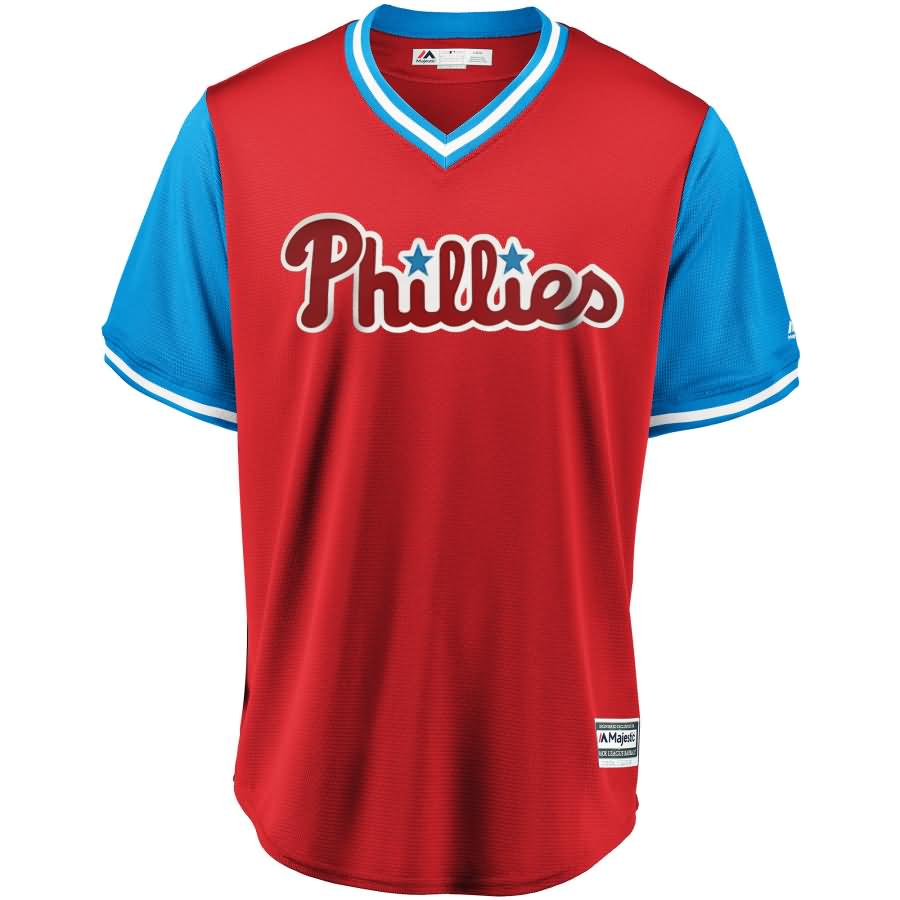 Philadelphia Phillies Majestic 2018 Players' Weekend Cool Base Pick-A-Player Roster Jersey - Scarlet/Light Blue