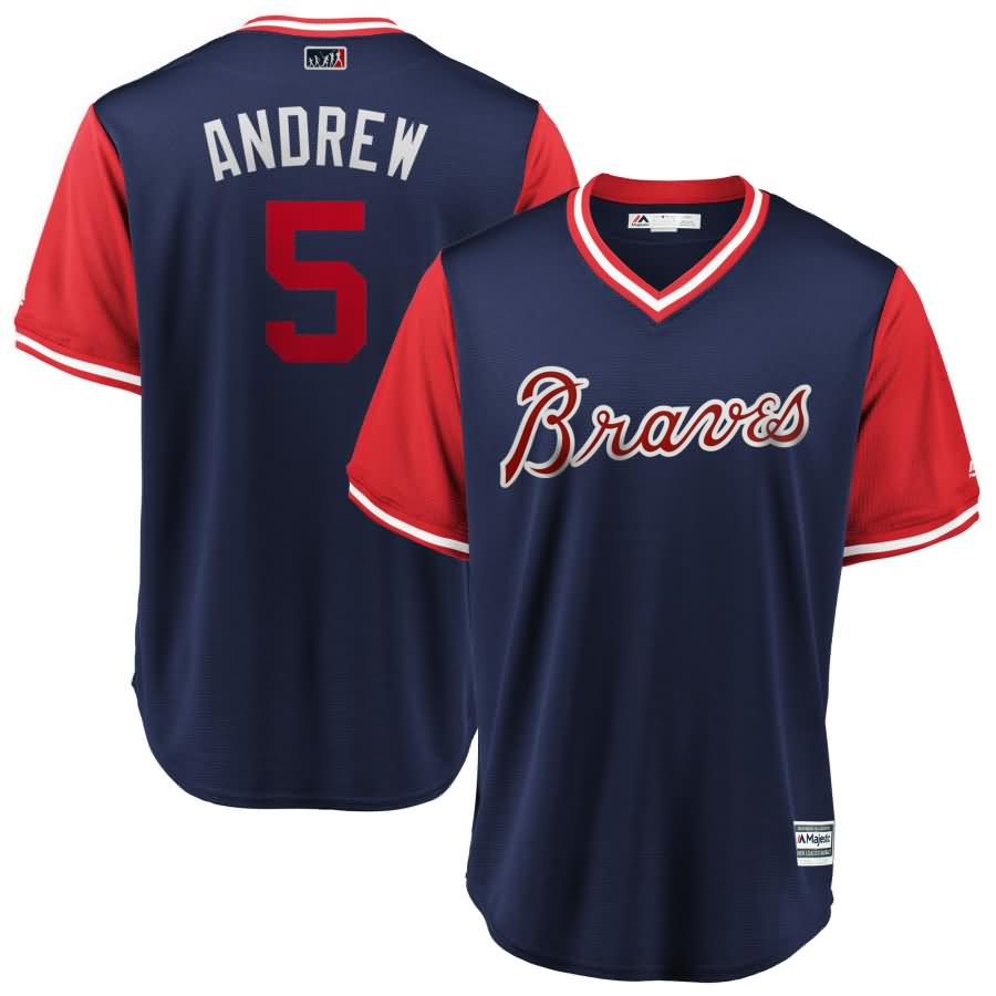 Freddie Freeman "Andrew" Atlanta Braves Majestic 2018 Players' Weekend Cool Base Jersey - Navy/Red