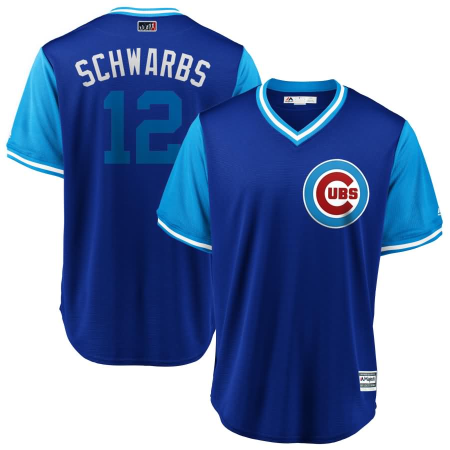 Kyle Schwarber "Schwarbs" Chicago Cubs Majestic 2018 Players' Weekend Cool Base Jersey - Royal/Light Blue