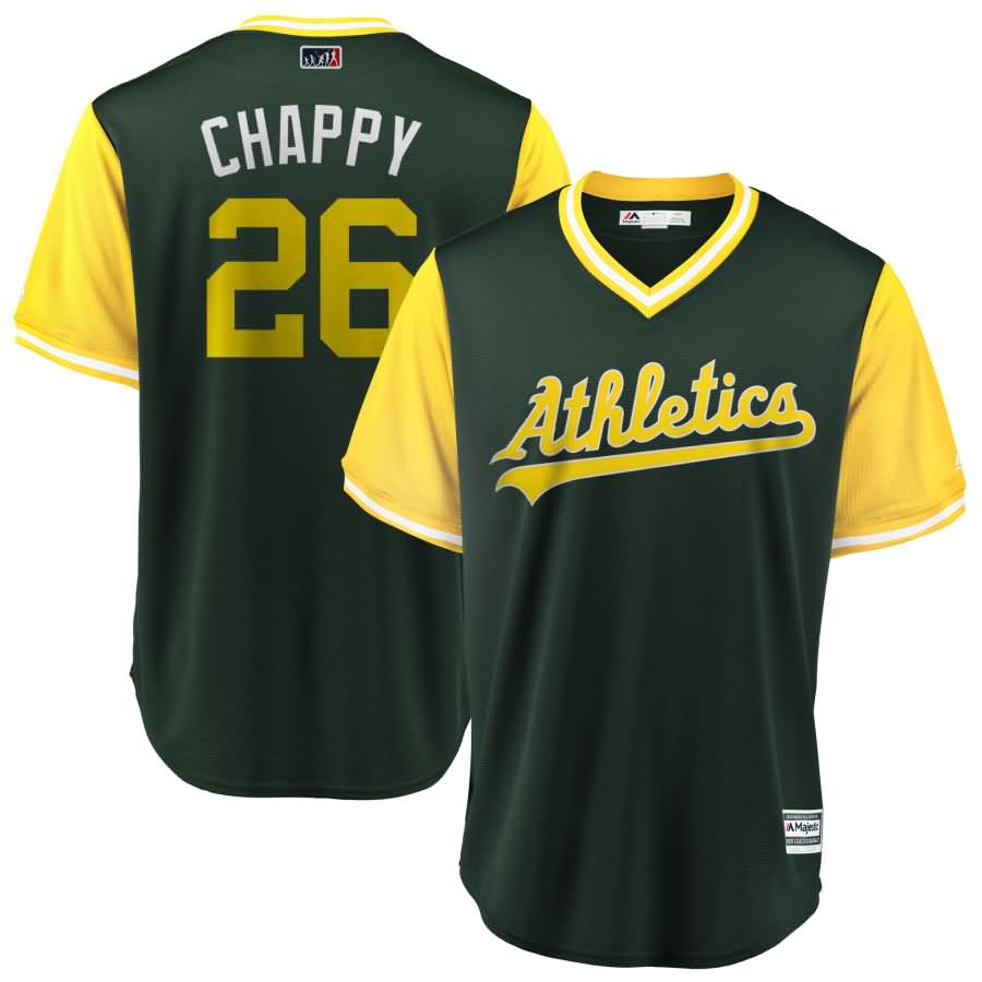 Matt Chapman "Chappy" Oakland Athletics Majestic 2018 Players' Weekend Cool Base Jersey - Green/Yellow