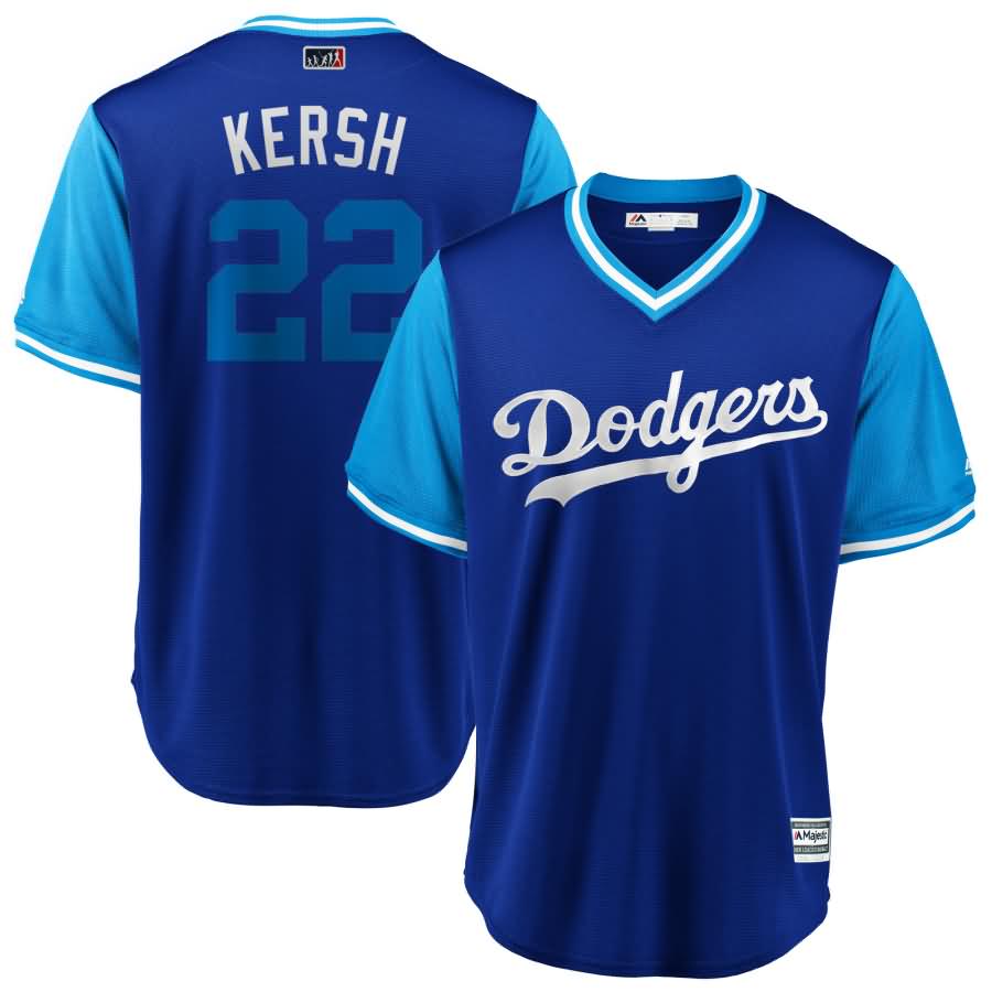 Clayton Kershaw "Kersh" Los Angeles Dodgers Majestic 2018 Players' Weekend Cool Base Jersey - Royal/Light Blue