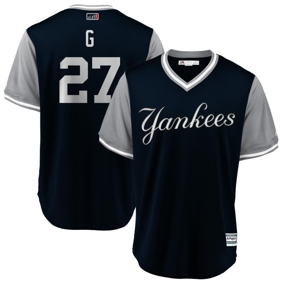 Giancarlo Stanton "G" New York Yankees Majestic 2018 Players' Weekend Cool Base Jersey - Navy/Gray